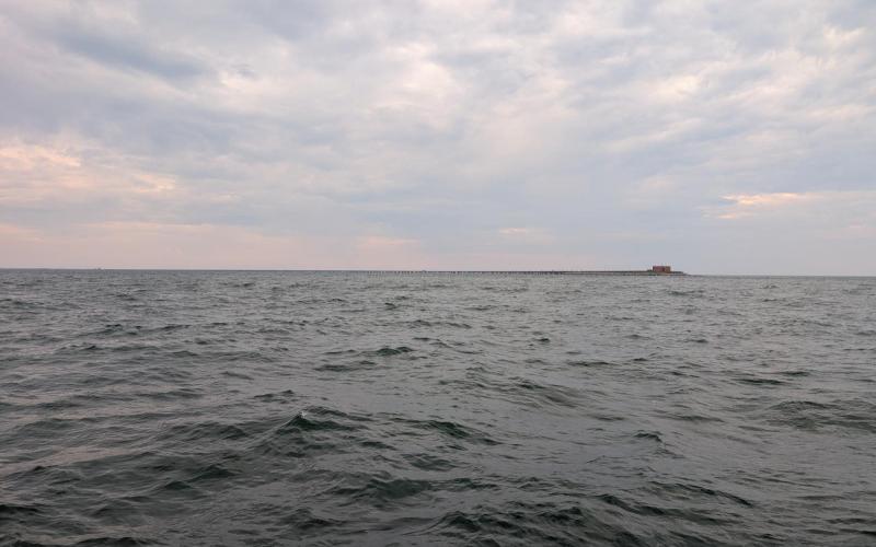 The Chesapeake Bay Bridge Tunnel entrance