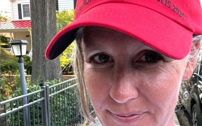 Amanda Warren in her first Mount Gay Rum Cap... yay!