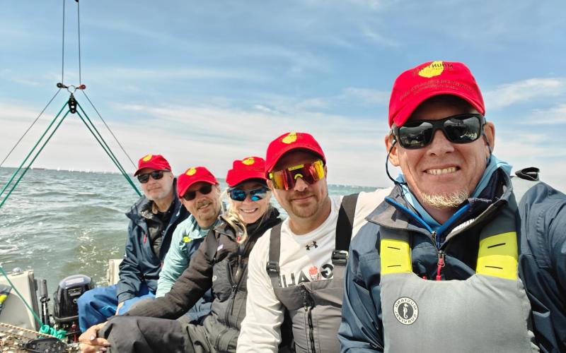 Arctic Tern (Cal25) crew during the Helly Hansen Sailing World Regatta Series securing 2nd Place.