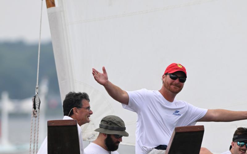 John Rock's log canoe shot from the Centennial Series in late June.