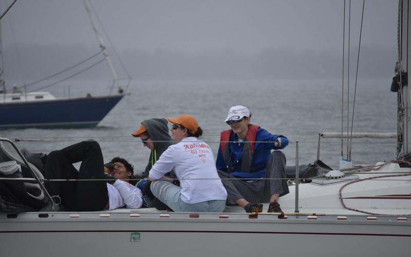 Kaimana's young crew before the start of the Five Forts Race.