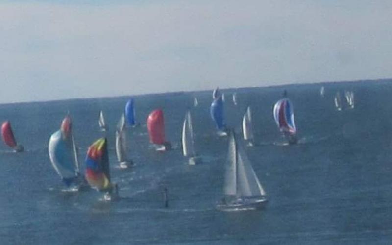 Windsong rounding the last mark on her way to a line honors win.