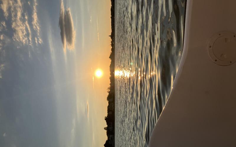 sunset from the water after the race