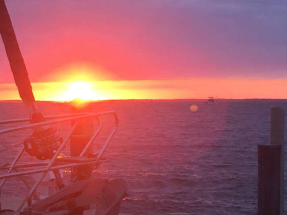 Sunrises and sunsets are some of the best perks of living aboard a sailboat