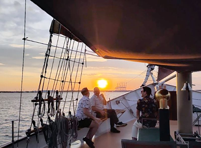 American Rover at sunset on the Elizabeth River. Photo by Chuck Tyhurst American Rover at sunset on the Elizabeth River