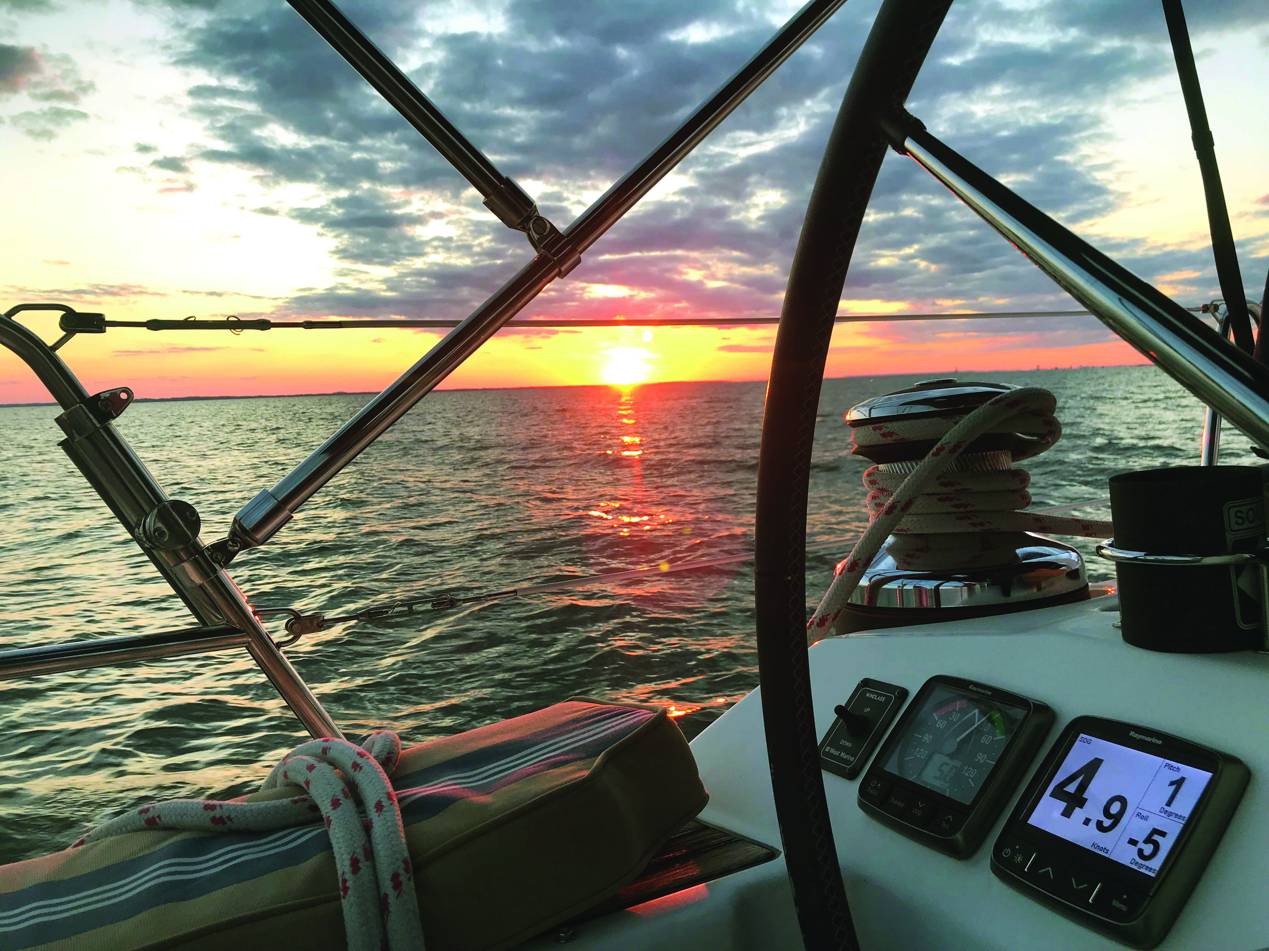 Sailing at Swan Point Bar