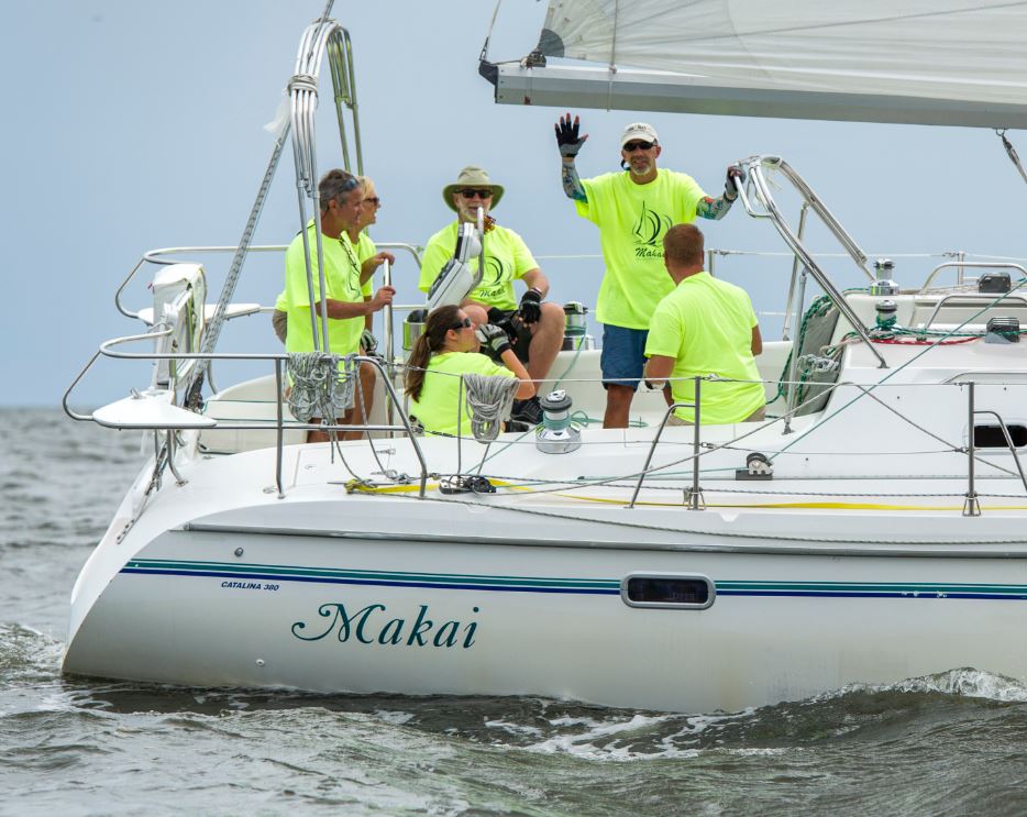 A friendly sailor's wave. Photo by Al Schreitmueller.