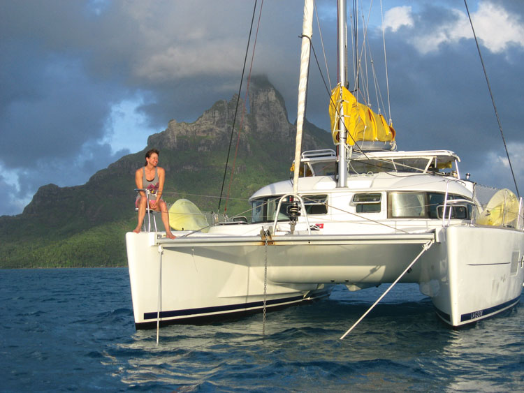 Crew soaking up the beauty of Bora Bora