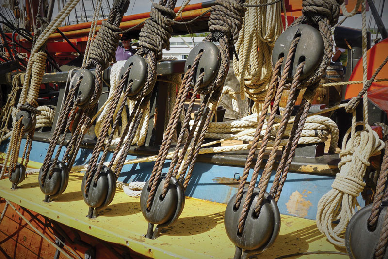 Old and new sailing vessels are part of Hobart's maritime heritage. Photo by Craig Ligibel