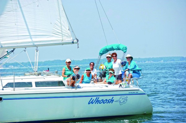 The Catalina 320 Whoosh team at the HHSA Women