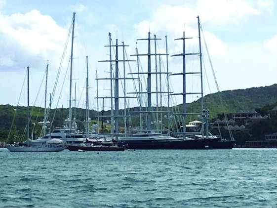 Sailboat masts in Antigua.