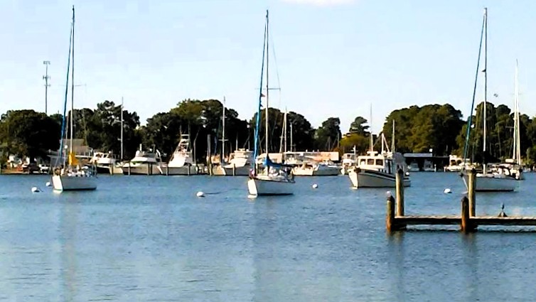 Safe Harbor Zahnizers mooring field in Back Creek, Solomons, MD
